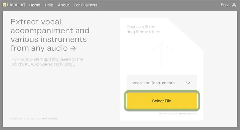 LALAL.AI File Select