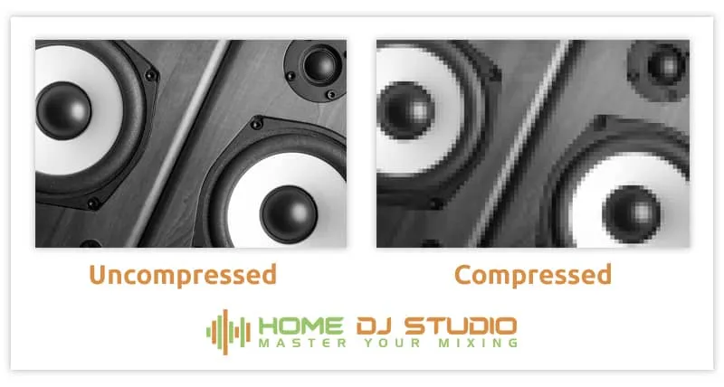 Visual example of compression using images