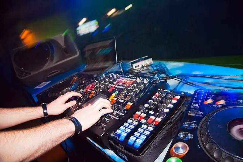 DJ performing in a nightclub