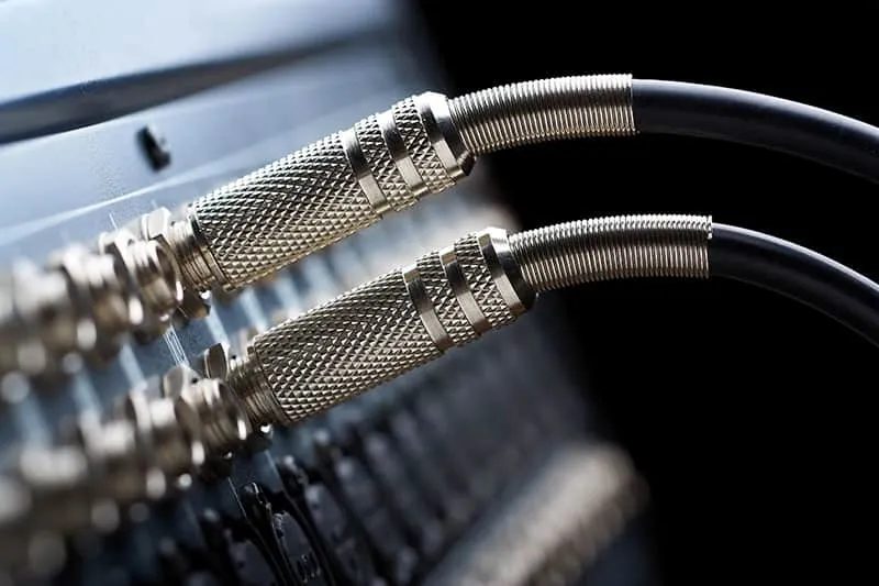 Picture of audio cables.