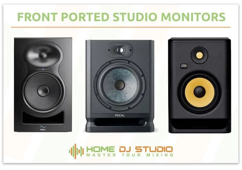Front ported studio monitors.