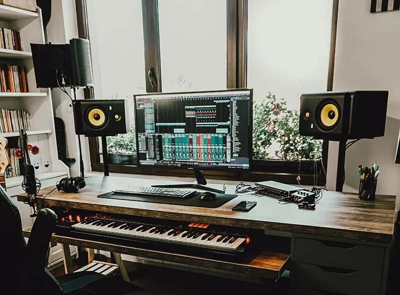 Home music studio.