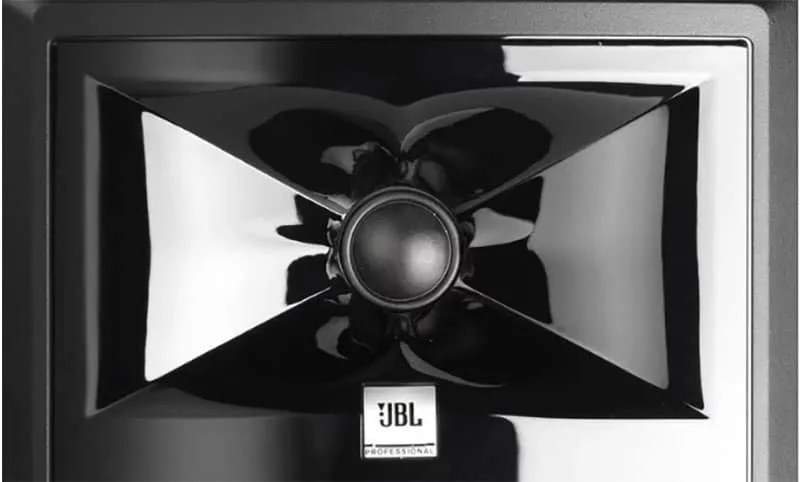 Close-up photo of a tweeter and waveguide.