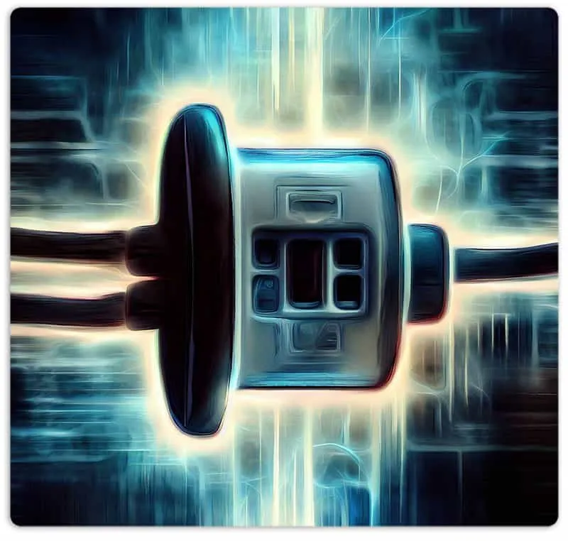 Stylized image of a power cord.