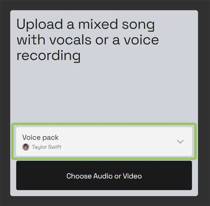 LALAL.AI Voice Changer Step 1.