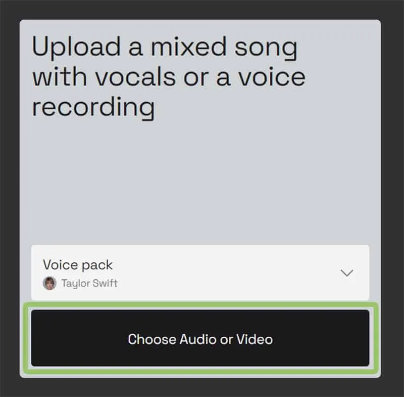 LALAL.AI Voice Changer Step 2.