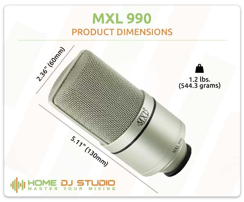 MXL 990 Dimensions.